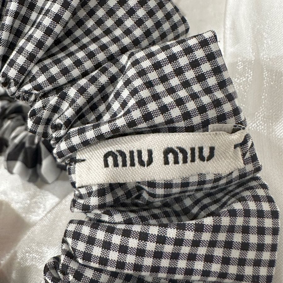 MIUMIU千鳥格三件組髮圈❤️‍🔥全新！-4