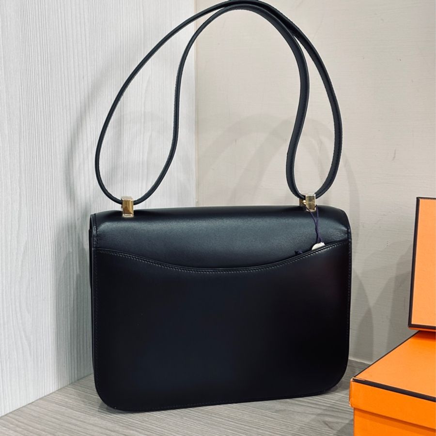 已售出)#Hermes #Constance #Constance24 🈶購證 五金帶膜#肩背包 #斜背包 黑金Box皮-8
