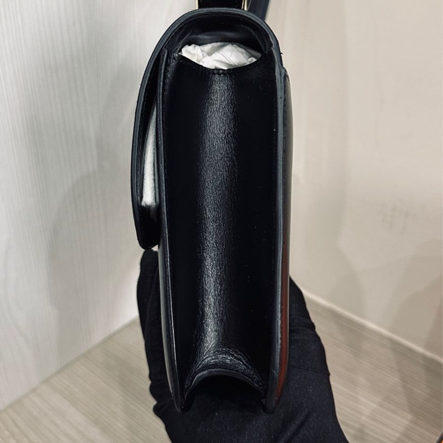 已售出)#Hermes #Constance #Constance24 🈶購證 五金帶膜#肩背包 #斜背包 黑金Box皮-10