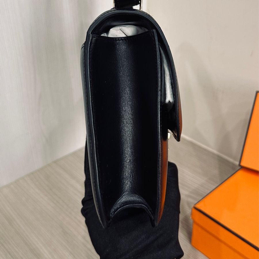 已售出)#Hermes #Constance #Constance24 🈶購證 五金帶膜#肩背包 #斜背包 黑金Box皮-11