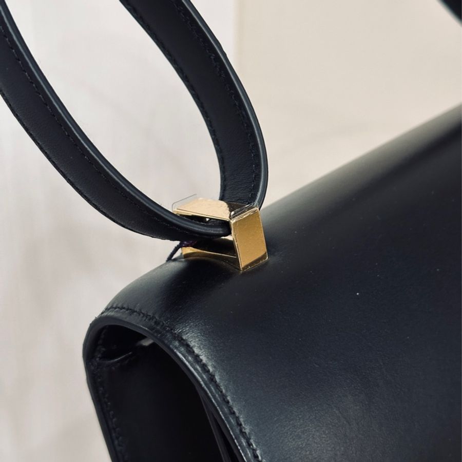 已售出)#Hermes #Constance #Constance24 🈶購證 五金帶膜#肩背包 #斜背包 黑金Box皮-12