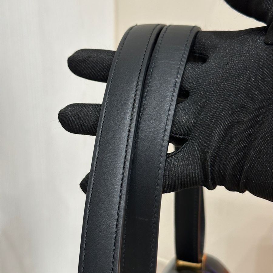 已售出)#Hermes #Constance #Constance24 🈶購證 五金帶膜#肩背包 #斜背包 黑金Box皮-26
