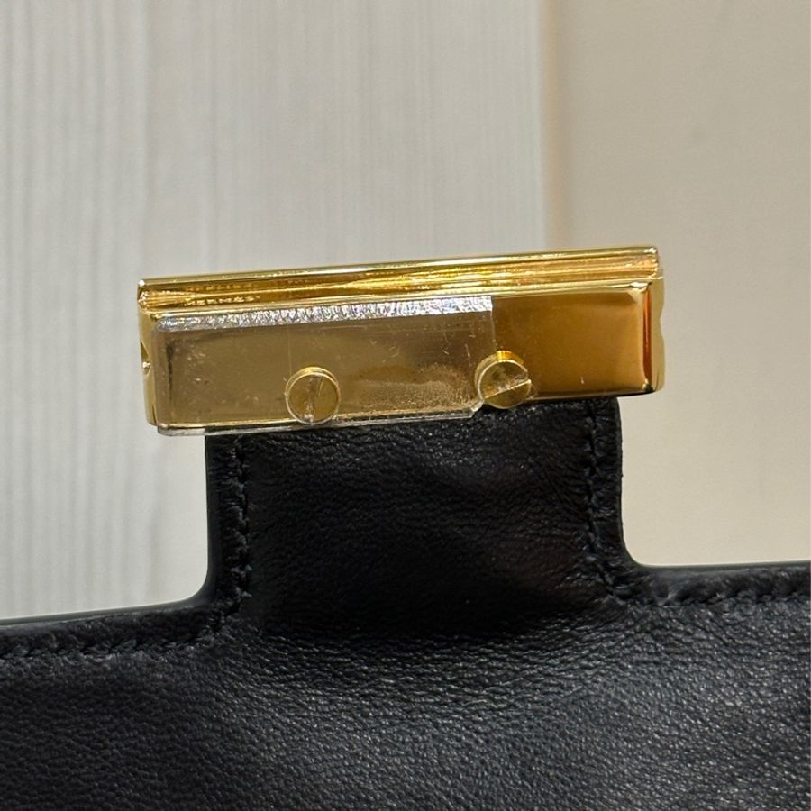 已售出)#Hermes #Constance #Constance24 🈶購證 五金帶膜#肩背包 #斜背包 黑金Box皮-41
