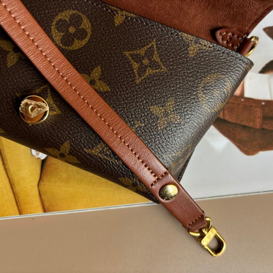 ::LOUIS VUITTON:: LV PADLOCK ON STRAP M80763焦糖色滑面牛皮x花紋肩背鏈包 兩用 腋下包-29