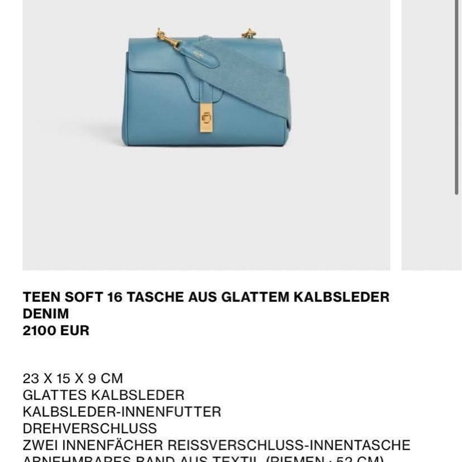 Celine teen soft 16丹寧藍-4