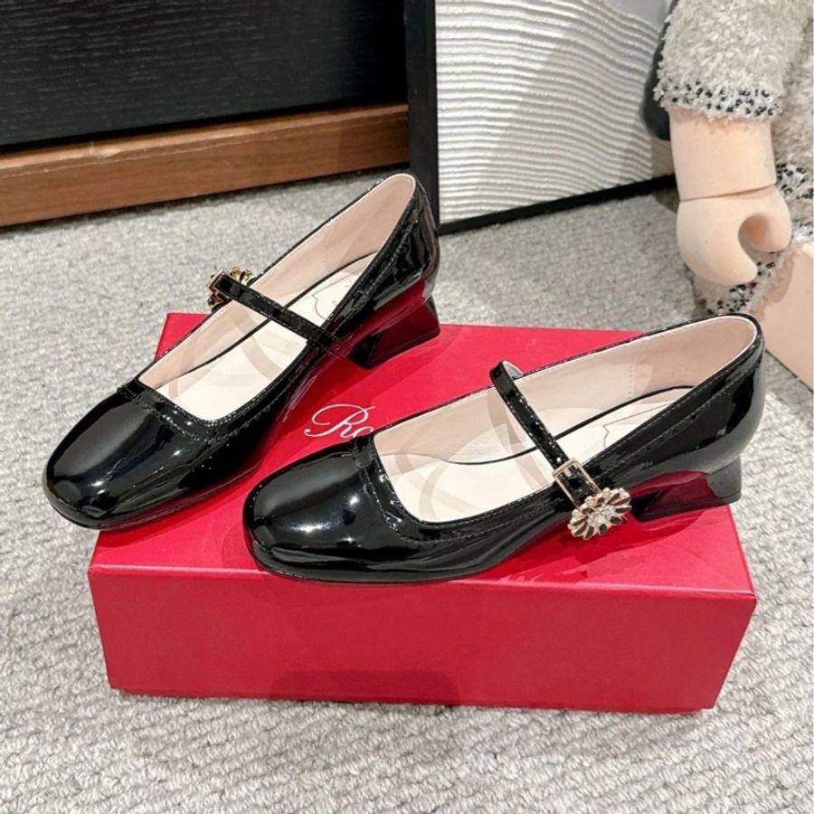 促銷品 Roger Vivier Très Vivier漆皮瑪麗珍鞋-0