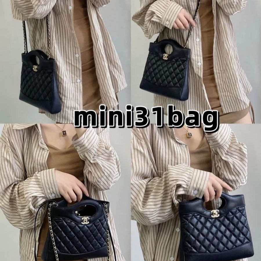 Chanel 香奈兒 31 Bag Mini 黑金 完美尺寸-23
