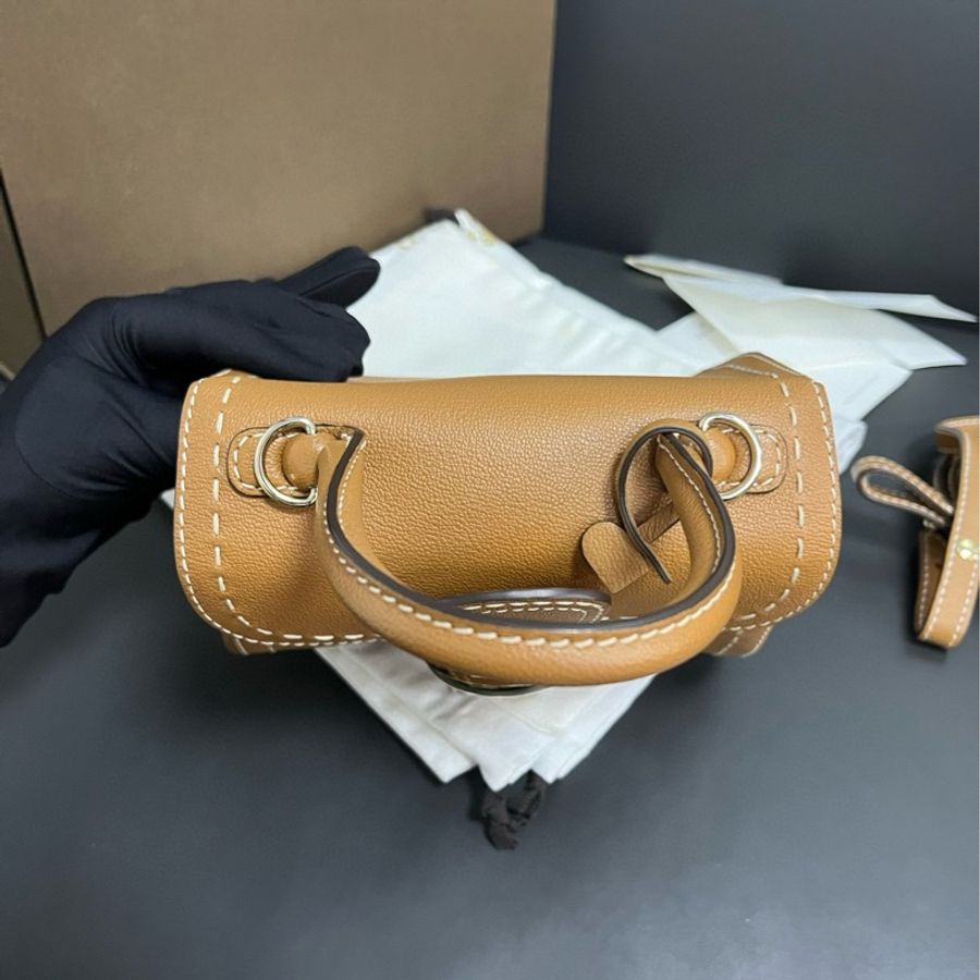 Delvaux mini brilliant 白線糖糖色-10