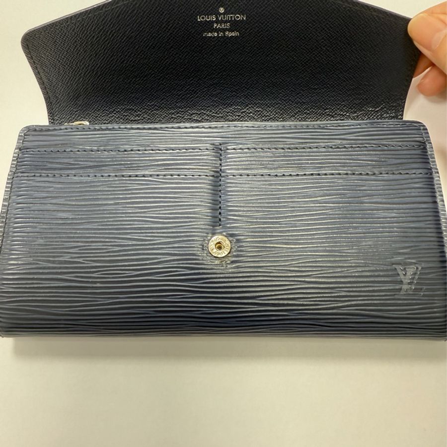 Louis Vuitton 水波紋長夾 藍-3