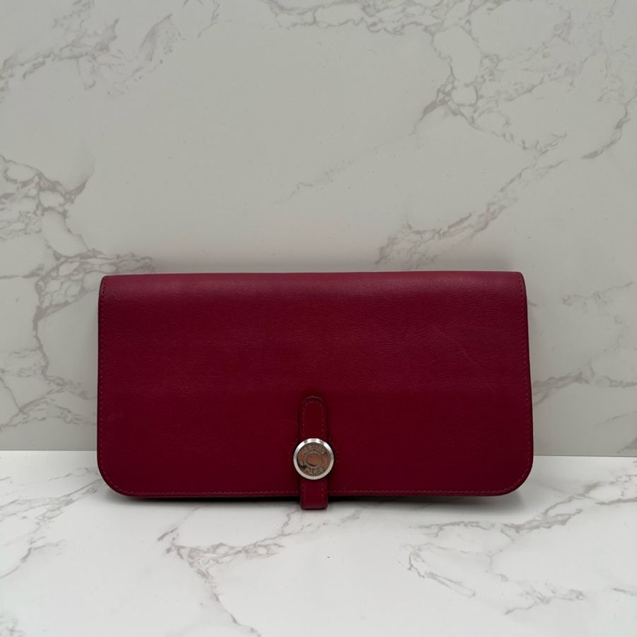 💗香緹國際精品💗 HERMES 219 愛馬仕 | Dogon 桃紅長夾 養馬入門 萬元擁有愛馬仕-0