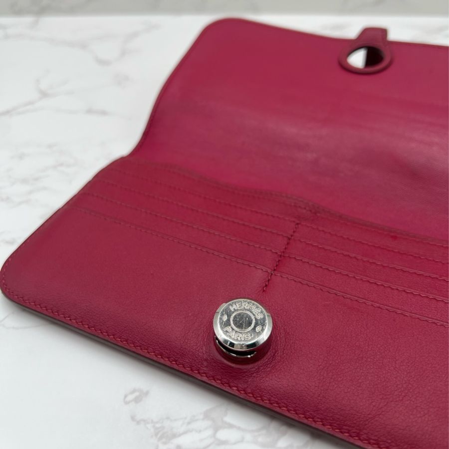 💗香緹國際精品💗 HERMES 219 愛馬仕 | Dogon 桃紅長夾 養馬入門 萬元擁有愛馬仕-6