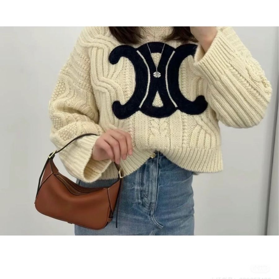 CELINE Mini Romy 新品 棕色 牛皮 肩背包 手提包 腋下包 側背包-3