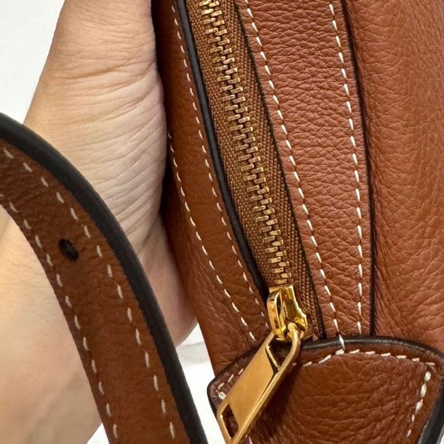 CELINE Mini Romy 新品 棕色 牛皮 肩背包 手提包 腋下包 側背包-25