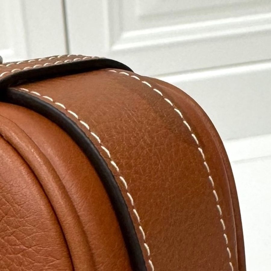 CELINE Mini Romy 新品 棕色 牛皮 肩背包 手提包 腋下包 側背包-29