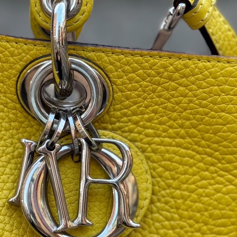 dior 迪奧 mini vip 檸檬黃 手提包 斜背包 肩背包 側背包-26
