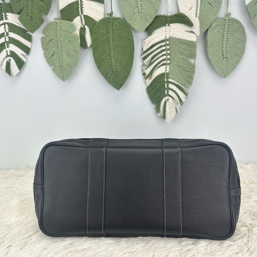 HERMES GARDEN PARTY GP 36 黑色手提包 T Stamp-5