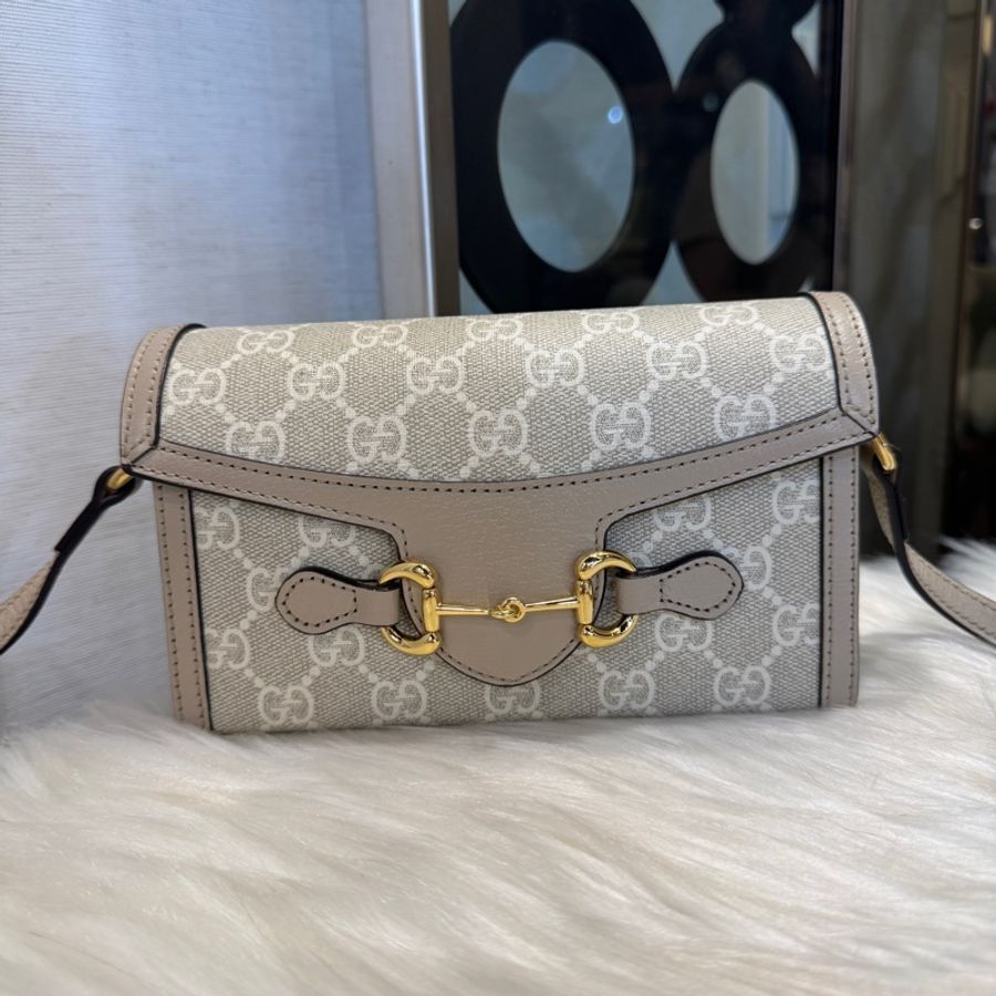 Gucci 1955 Mini Bag 燕麥小盒子 近全新-9