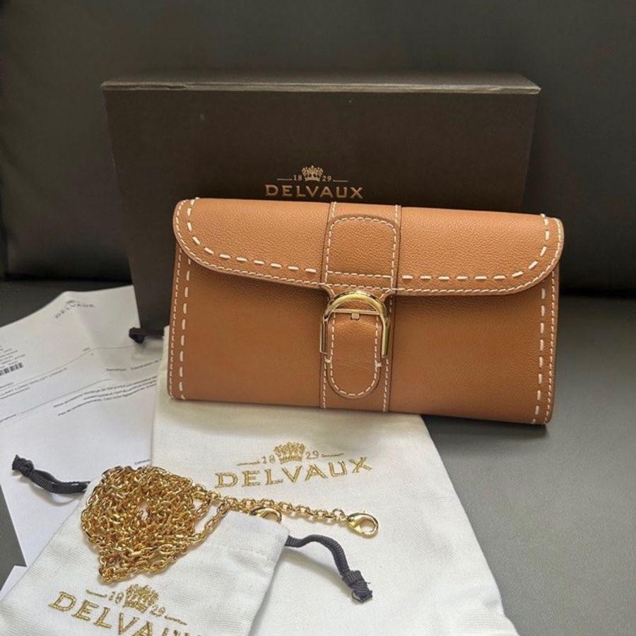 Delvaux Brillant WOC 焦糖色-0