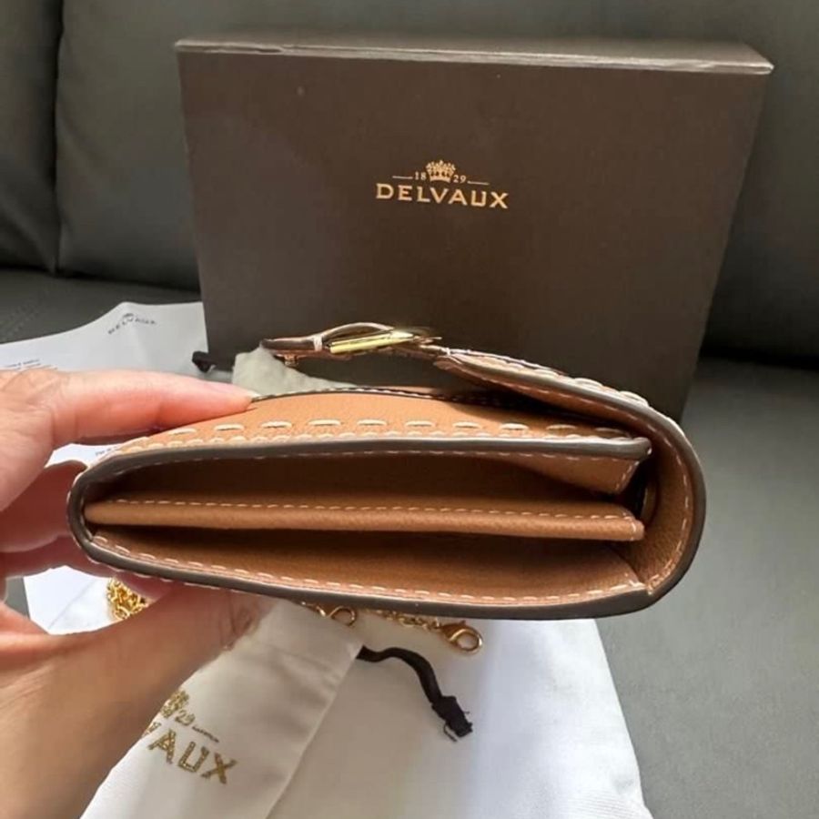 Delvaux Brillant WOC 焦糖色-2