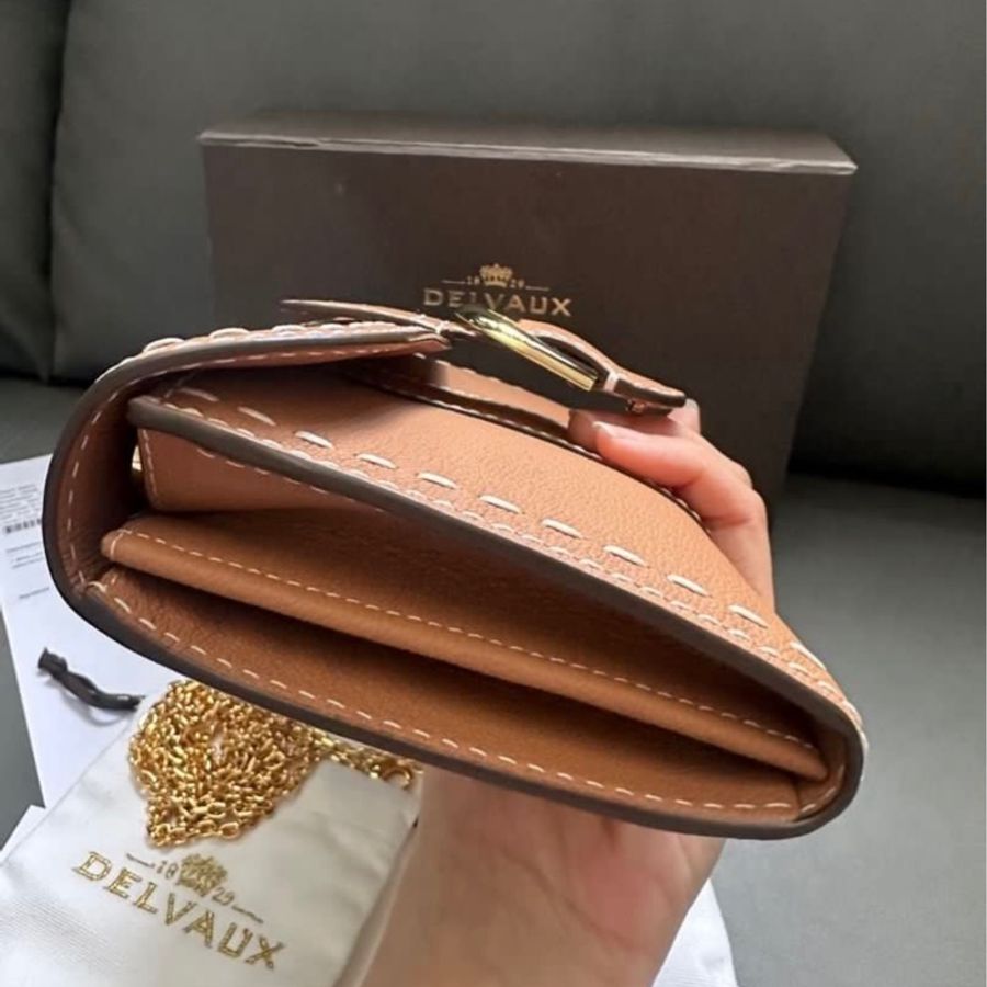 Delvaux Brillant WOC 焦糖色-3