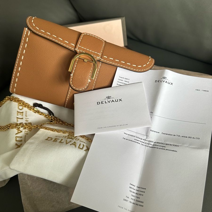 Delvaux Brillant WOC 焦糖色-11