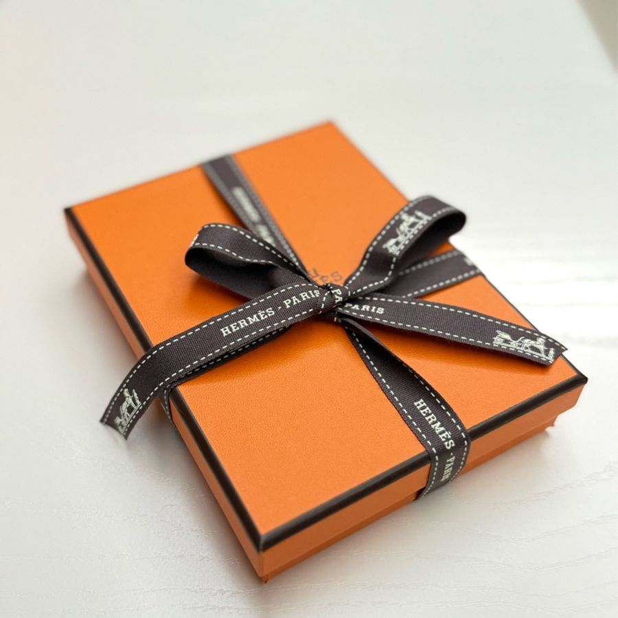 HERMES mini POP H 項鍊 (栗子灰(奶茶色)x 玫瑰金鍊)-4
