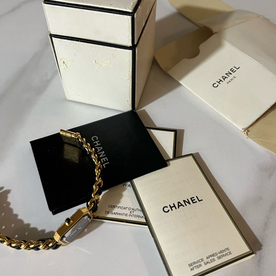 瑞奇二手精品 Chanel 方塊錶 方糖錶 首映錶 L 美品 全配-1