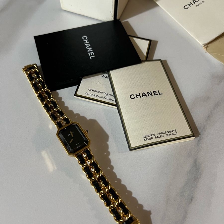 瑞奇二手精品 Chanel 方塊錶 方糖錶 首映錶 L 美品 全配-2