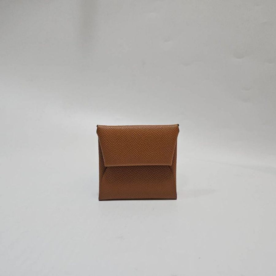 Hermes 金棕Epsom銀釦Bastia對釦零錢包-0