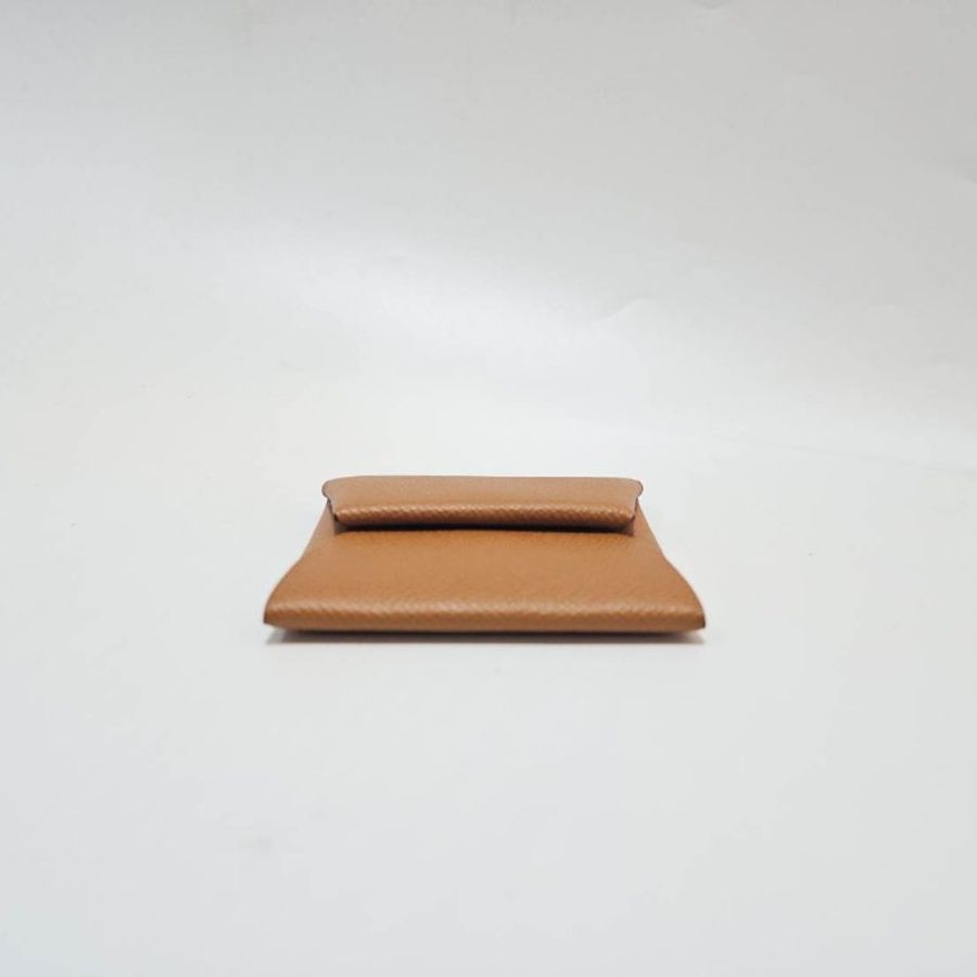 Hermes 金棕Epsom銀釦Bastia對釦零錢包-3