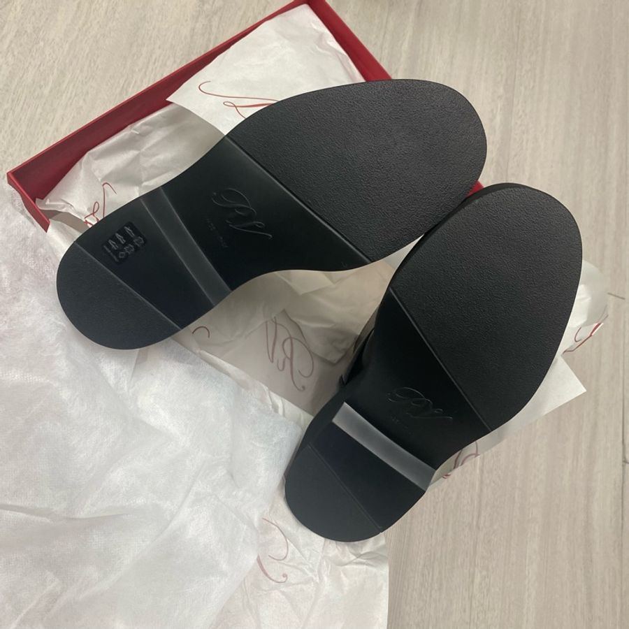 促銷品 RogerVivier Viv' Rangers 短筒皮靴 黑色 35-2