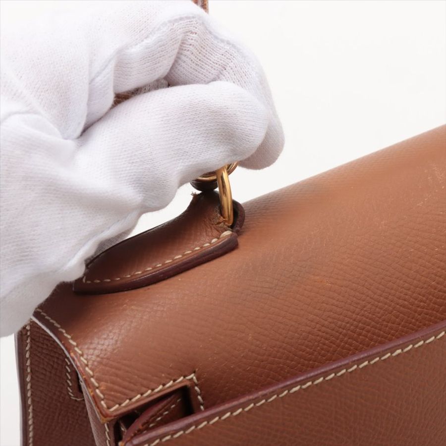 Hermes Kelly 28 Cushbell Gold Gold Metal Fittings □B: 1998-4