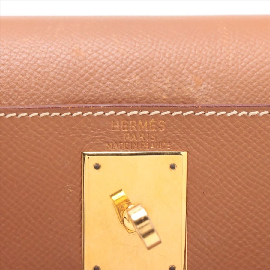 Hermes Kelly 28 Cushbell Gold Gold Metal Fittings □B: 1998-5