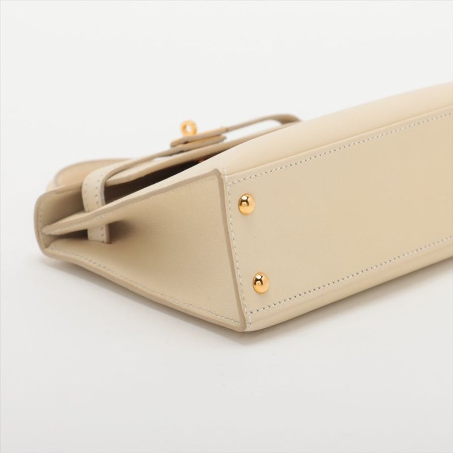 Hermes Mini Mini Kelly 15 Box calf Parchemin Gold Metal Fittings-8