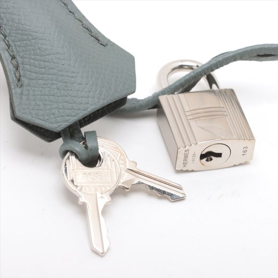 Hermes Kelly 25 Veau Epsom Ardoise Silver Metal Fittings D: 2019-1