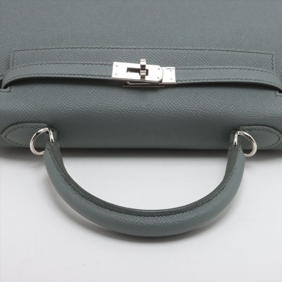 Hermes Kelly 25 Veau Epsom Ardoise Silver Metal Fittings D: 2019-7