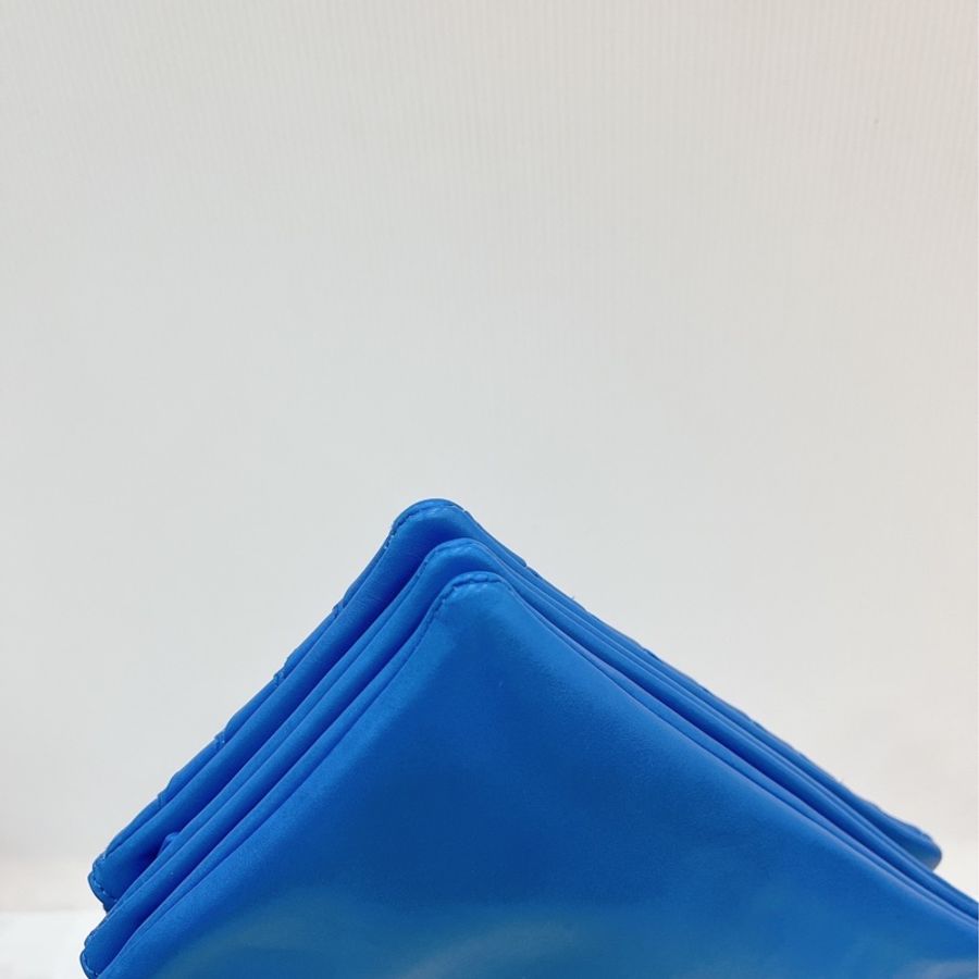 莉亞精品♡BV 編織三層可拆式斜背包 寶藍 近新閒置-10