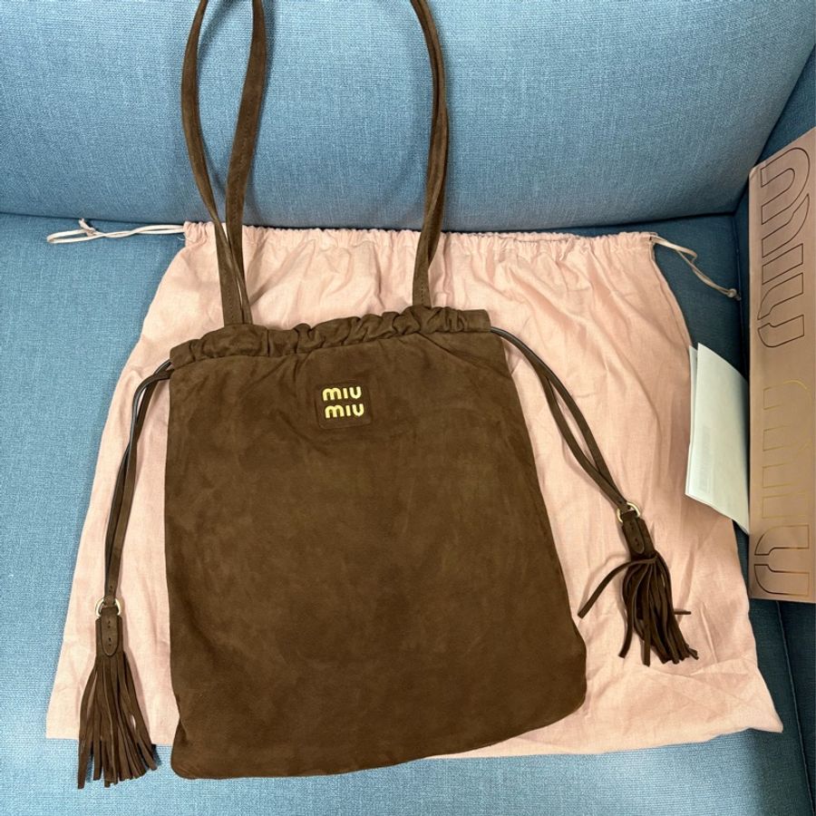Miu Miu MiuMiu 麂皮手提包 肩背包-0