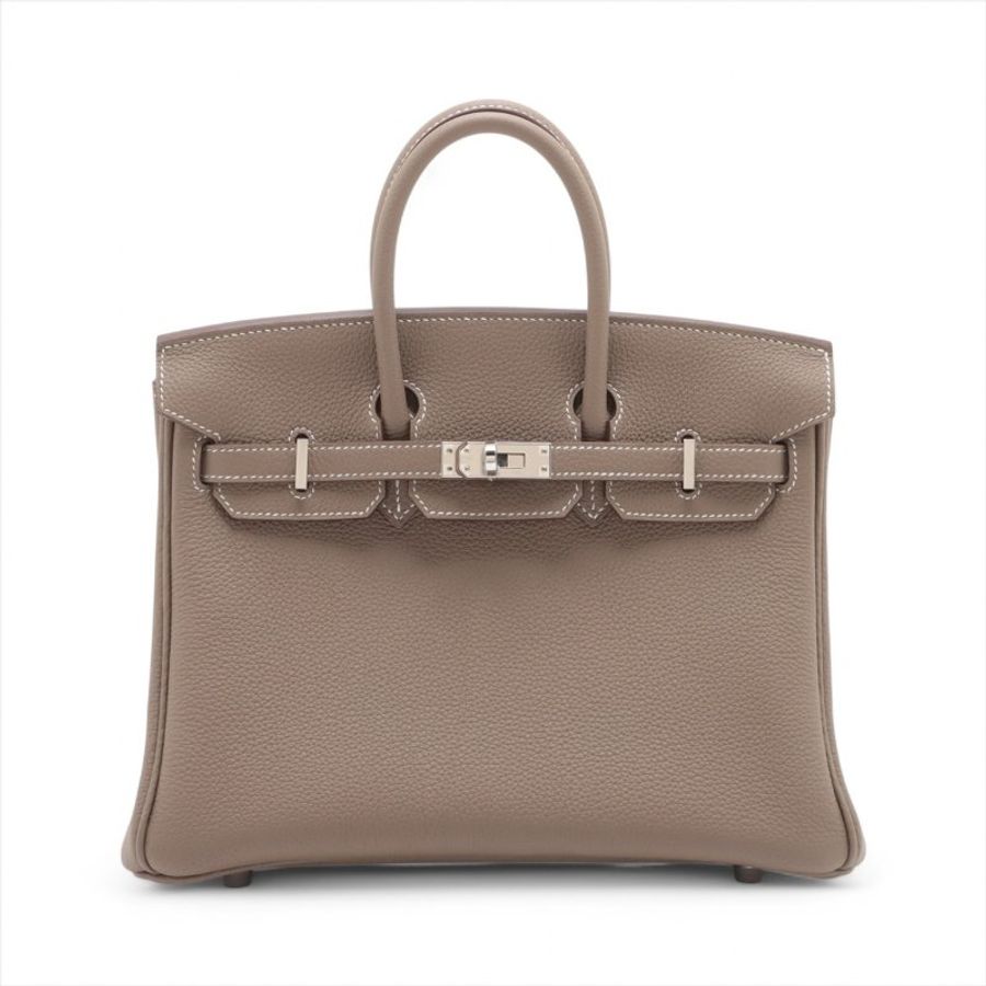 Hermes Birkin 25 Togo Etoupe Silver Metal Fittings W: 2024-0