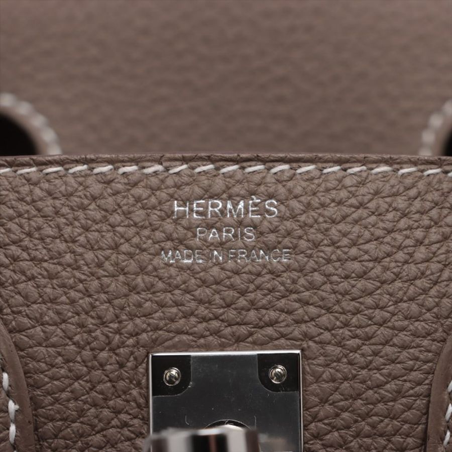 Hermes Birkin 25 Togo Etoupe Silver Metal Fittings W: 2024-5