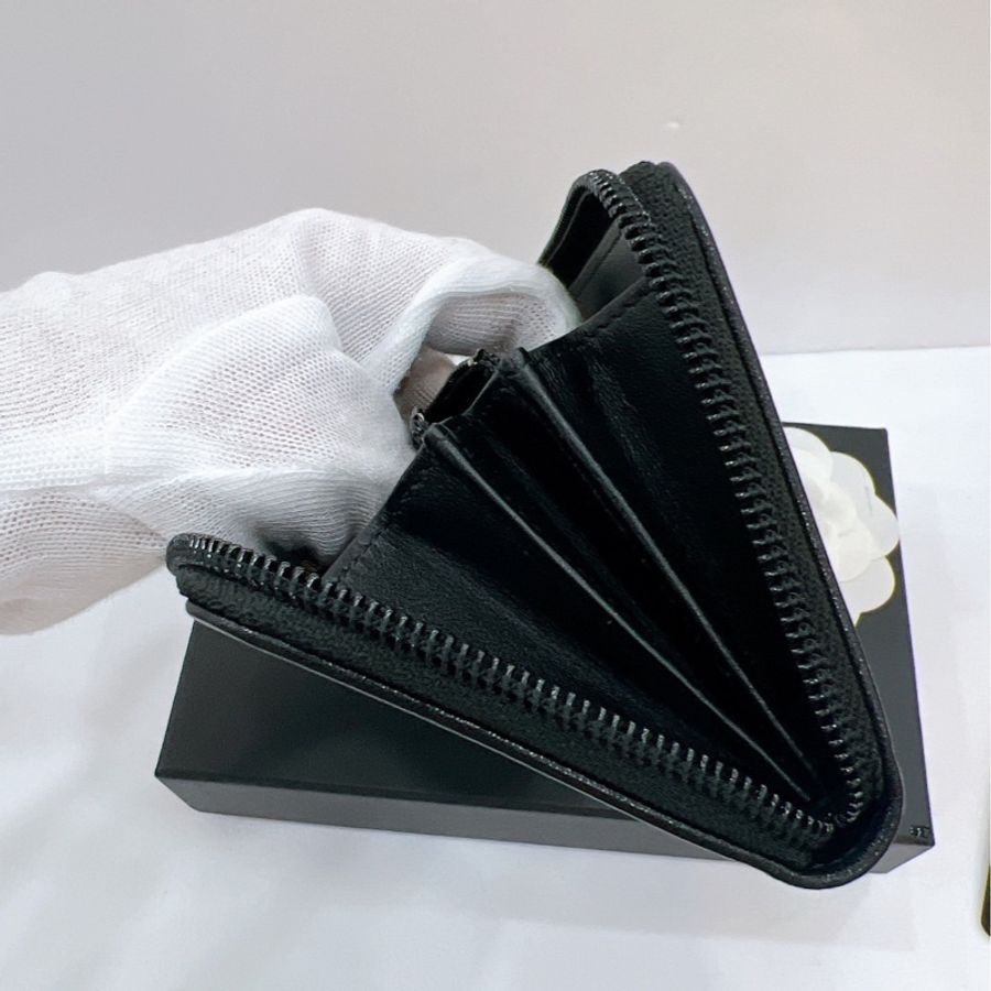 莉亞精品♡Chanel A80641 牛皮ㄇ拉中夾 二手-11