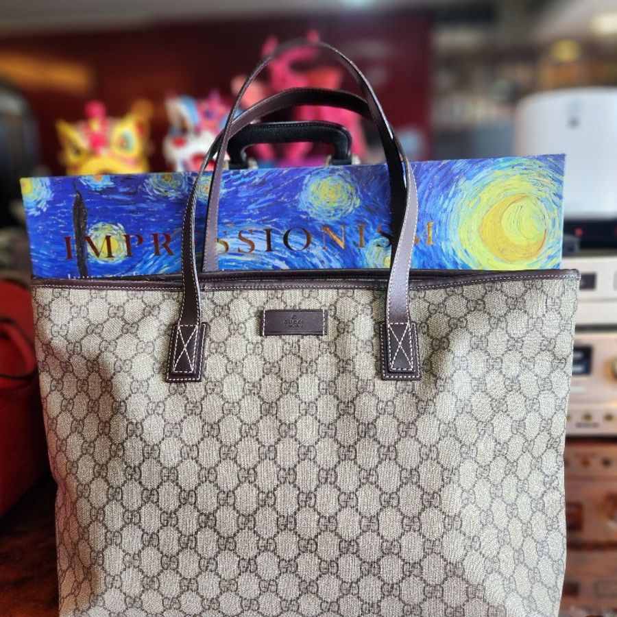 #Gucci #托特包 容量大 很輕 真皮把手 甜價入手 使用不心疼-4