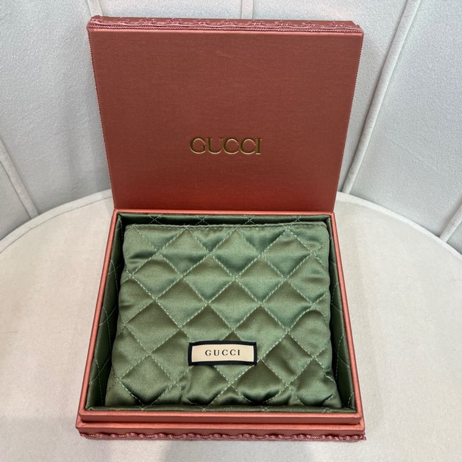 Gucci 蜥蜴皮特別皮革金色短銀包 I175-16