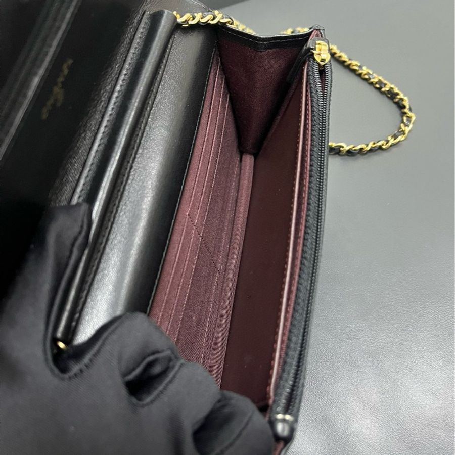 Chanel woc 羊皮黑金-17