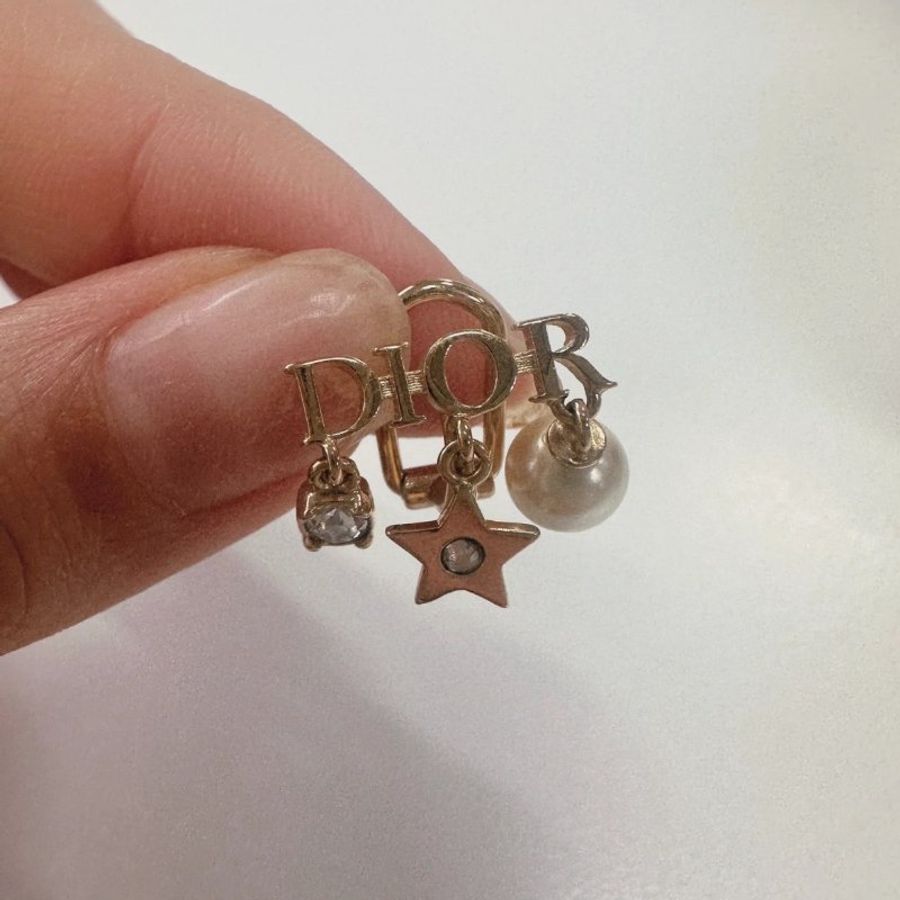【現貨】Dior 字母三吊墬星星珍珠耳夾 ✨🌟💖-5