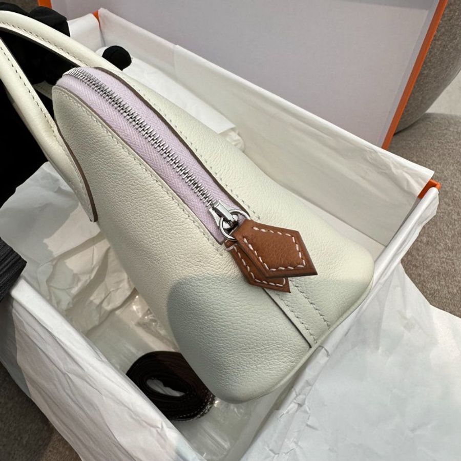 愛馬仕 Hermes Mini Bolide 蘑菇白+金棕+夢幻紫 三拼色,B刻(2023年生產)-1