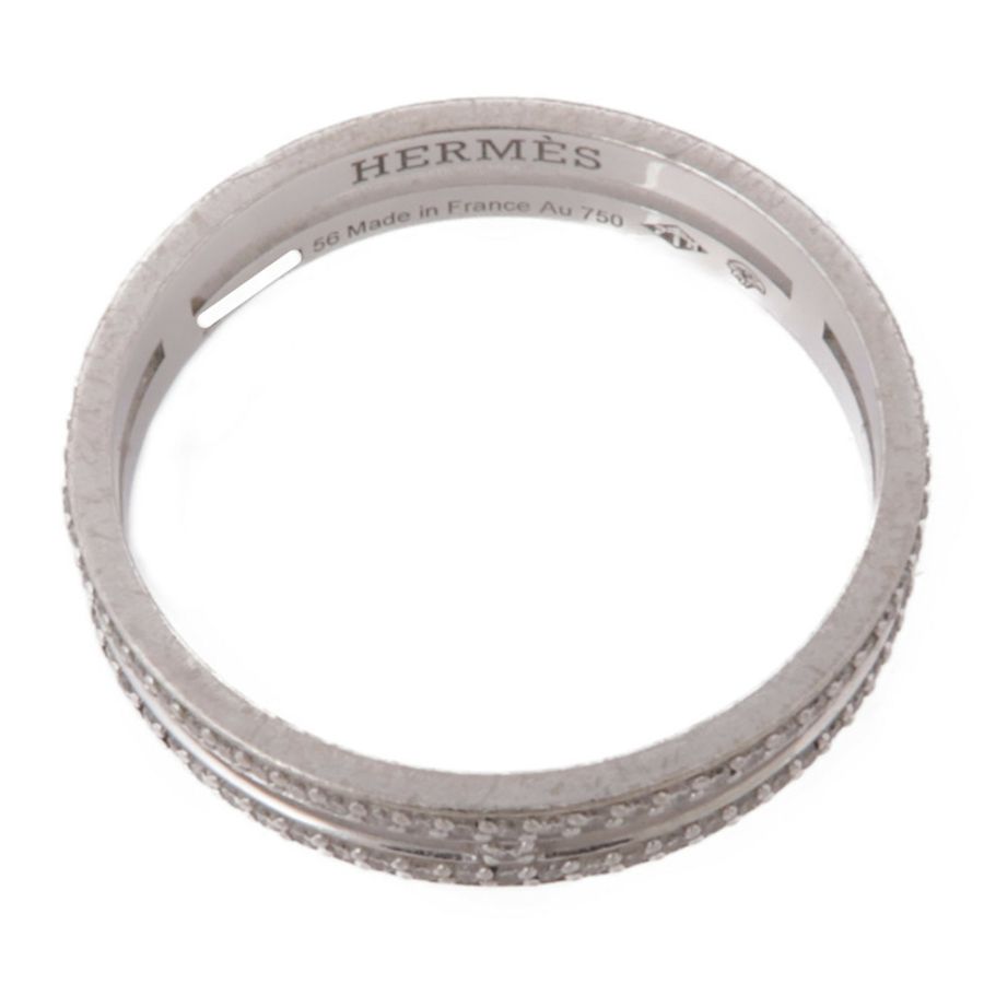 HERMES 【激減優惠】18K白金Ariane Wedding Band鑽石戒指US#7.5-4