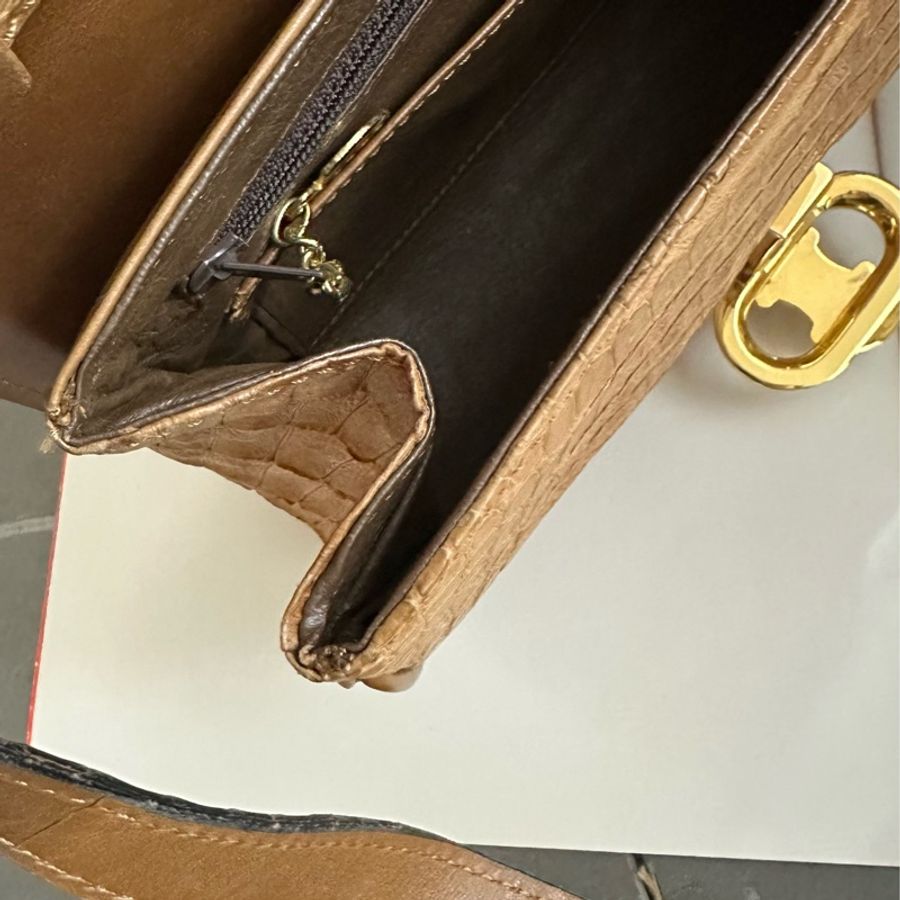 (MYMluxurybag) Celine 稀有鱷魚紋肩背包斜挎包-26