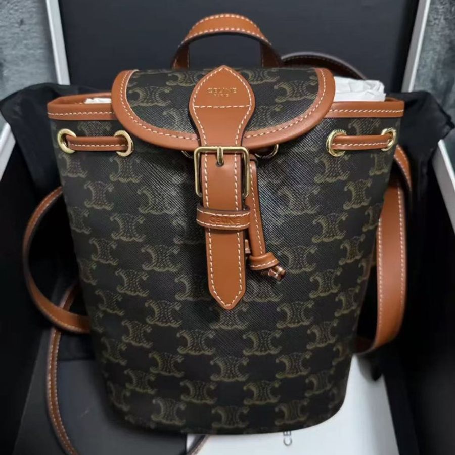 Celine 老花雙肩包 mini 全新 配件塵袋-3