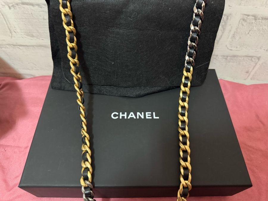 Chanel 香奈兒 19黑金woc 磁吸扣 芯片款s刻-14